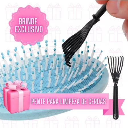 Kit 5 Escovas de Cabelo + Touca de Cetim